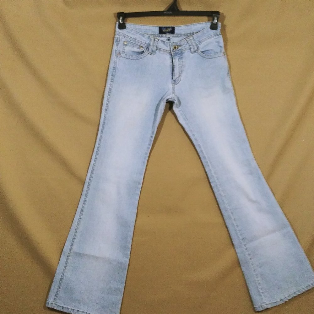 Trendy Angels Brand Bootcut Jeans with Embroidered Butterfly Detail